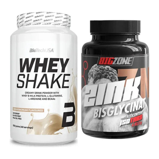 Basis-Set: BioTech Whey Shake + Big Zone Zink Bisglycinat – alle enthaltenen Artikel