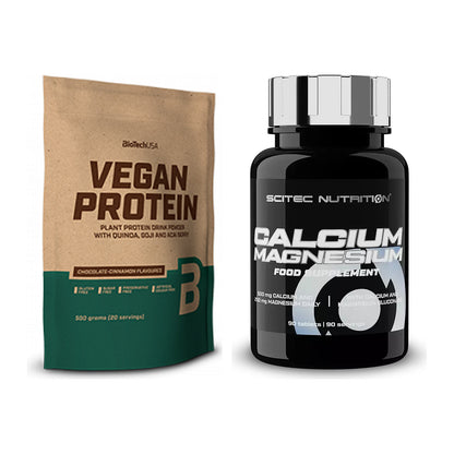 Basis-Set: BioTech Vegan Protein + Scitec Calcium Magnesium – alle enthaltenen Artikel