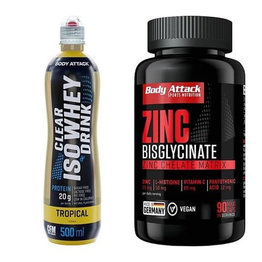 Basis-Set: Body Attack Clear Iso Whey + Body Attack Zink – alle enthaltenen Artikel