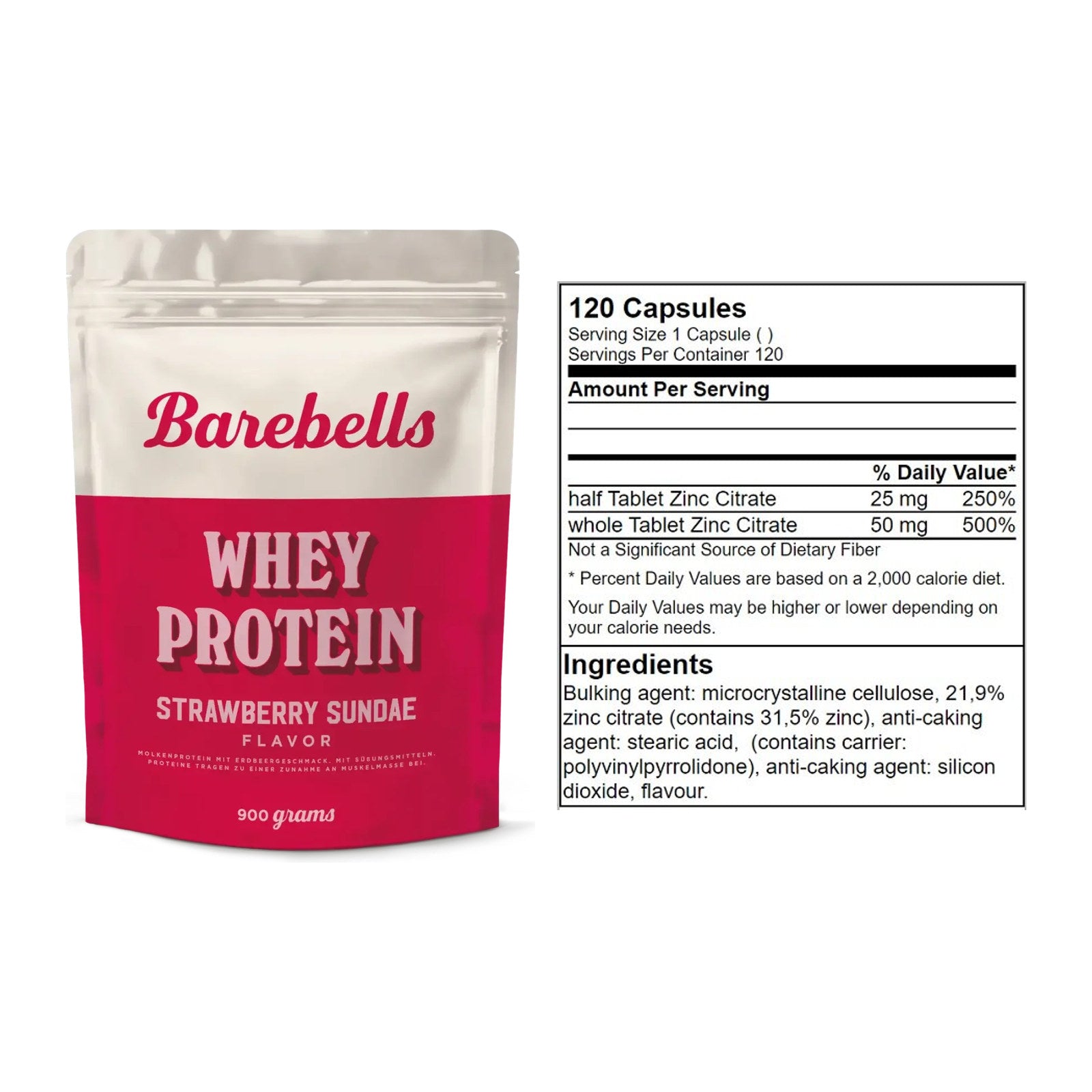 Basis-Set: Barebells Whey Protein + GN Zinc Citrate 120 Tabl. – alle enthaltenen Artikel