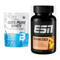 Basis-Set: BioTech 100% Pure Whey + ESN Vitamin Stack – alle enthaltenen Artikel