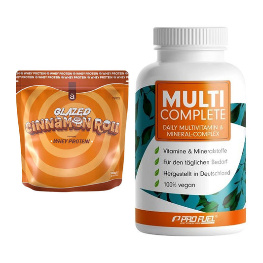 Basis-Set: Nanosupps Whey Protein + ProFuel MULTI COMPLETE – alle enthaltenen Artikel