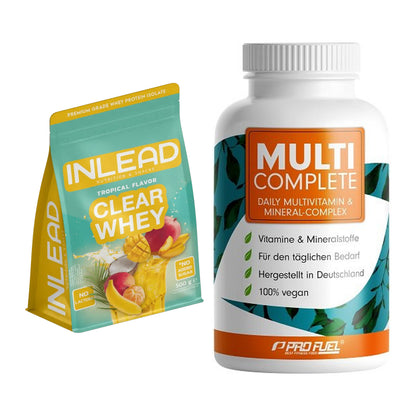 Basis-Set: INLEAD Clear Whey Isolate + ProFuel MULTI COMPLETE – alle enthaltenen Artikel