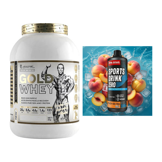 Basis-Set: Kevin Levrone Gold Whey + Body Attack Sports Drink Zero – alle enthaltenen Artikel