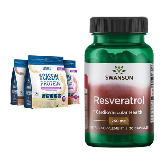 Basis-Set: Applied Nutrition 100% Casein + Swanson Resveratrol – alle enthaltenen Artikel