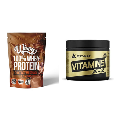Basis-Set: Wispy Whey 100% + Peak Vitamin A-Z 180 Tabl. – alle enthaltenen Artikel