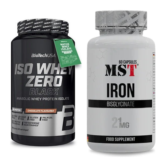 Basis-Set: BioTech Iso Whey Zero Black + MST Iron Bisglycinate – alle enthaltenen Artikel