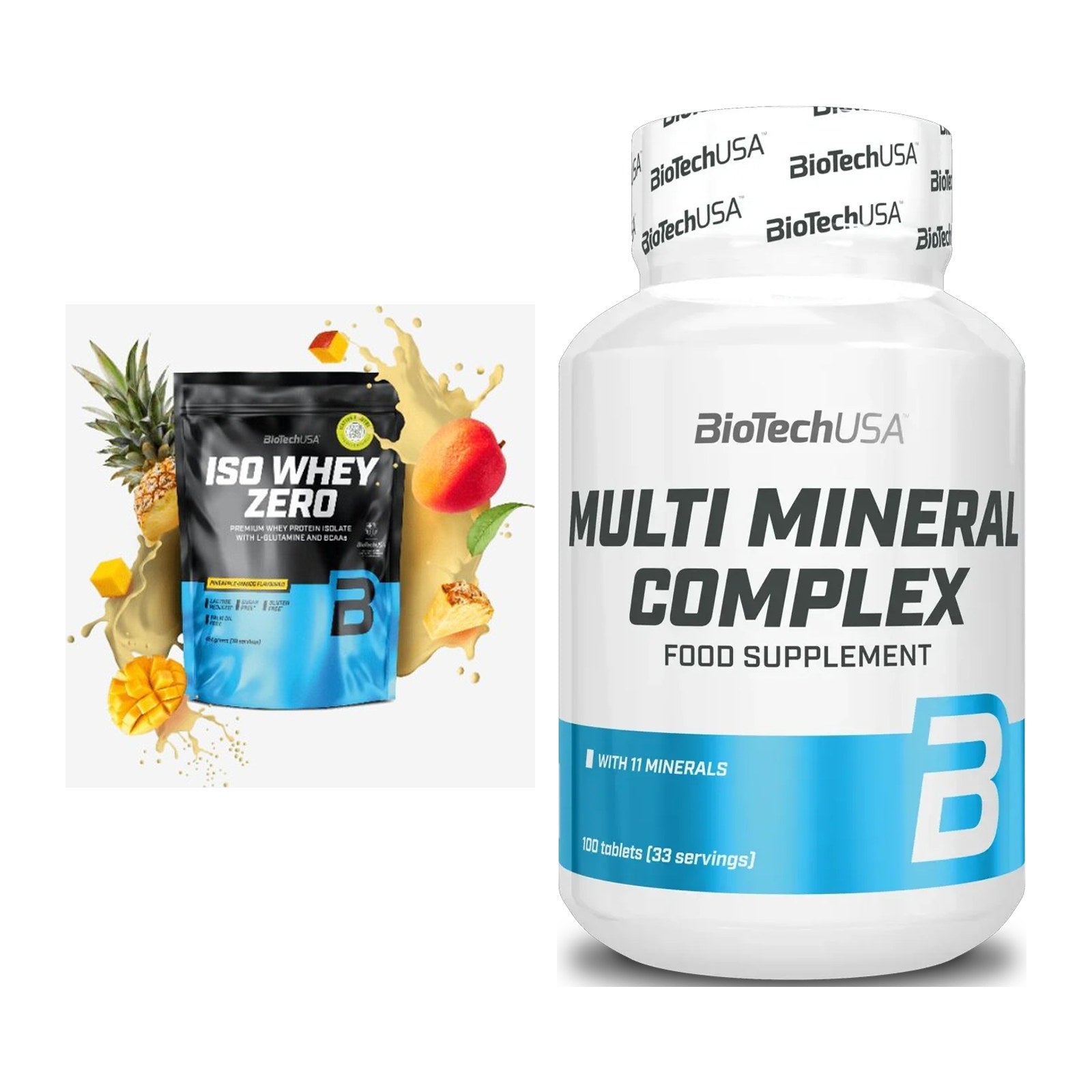 Basis-Set: BioTech Iso Whey Zero + BioTech Multi Mineral Complex 100 – alle enthaltenen Artikel