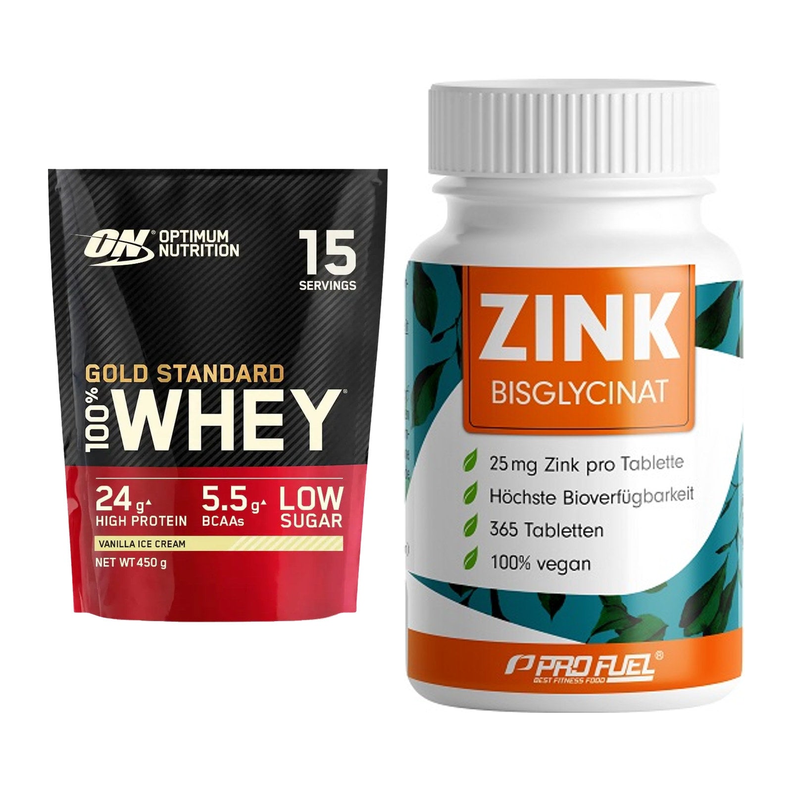 Basis-Set: ON Whey Gold Standard + ProFuel Zink Bisclycinat – alle enthaltenen Artikel