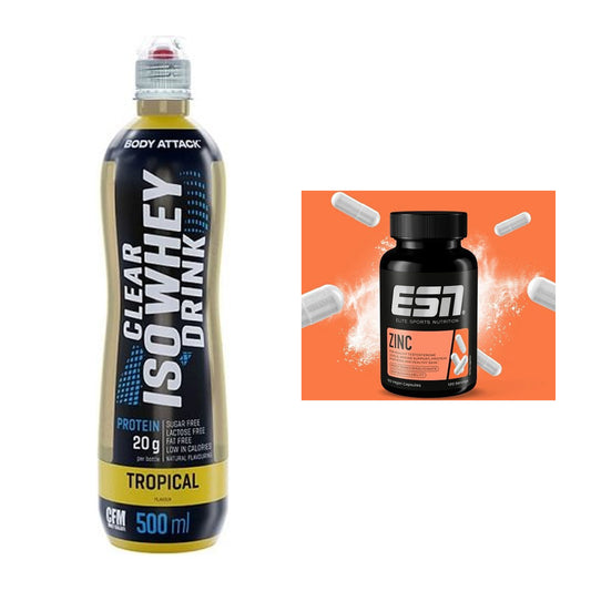 Basis-Set: Body Attack Clear Iso Whey Drink + ESN Zinc – alle enthaltenen Artikel