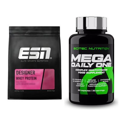 Basis-Set: ESN Designer Whey + Scitec Mega Daily One Plus – alle enthaltenen Artikel