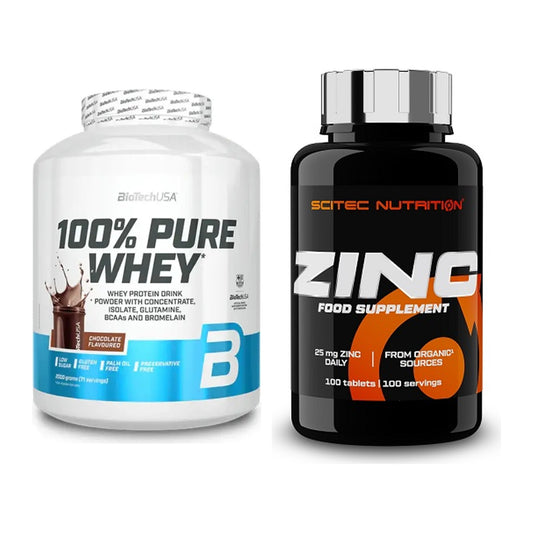 Basis-Set: BioTech 100% Pure Whey + Scitec Zinc – alle enthaltenen Artikel