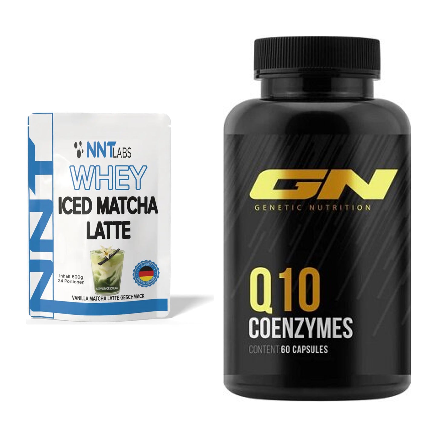 Basis-Set: NNT Whey ICED MATCHA LATTE + GN Q10 Health Line – alle enthaltenen Artikel