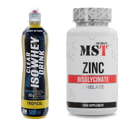 Basis-Set: Body Attack Clear Iso Whey + MST Zinc Chelate – alle enthaltenen Artikel
