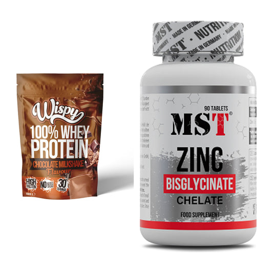 Basis-Set: Wispy Whey 100% + MST Zinc Chelate Bisglycinate – alle enthaltenen Artikel