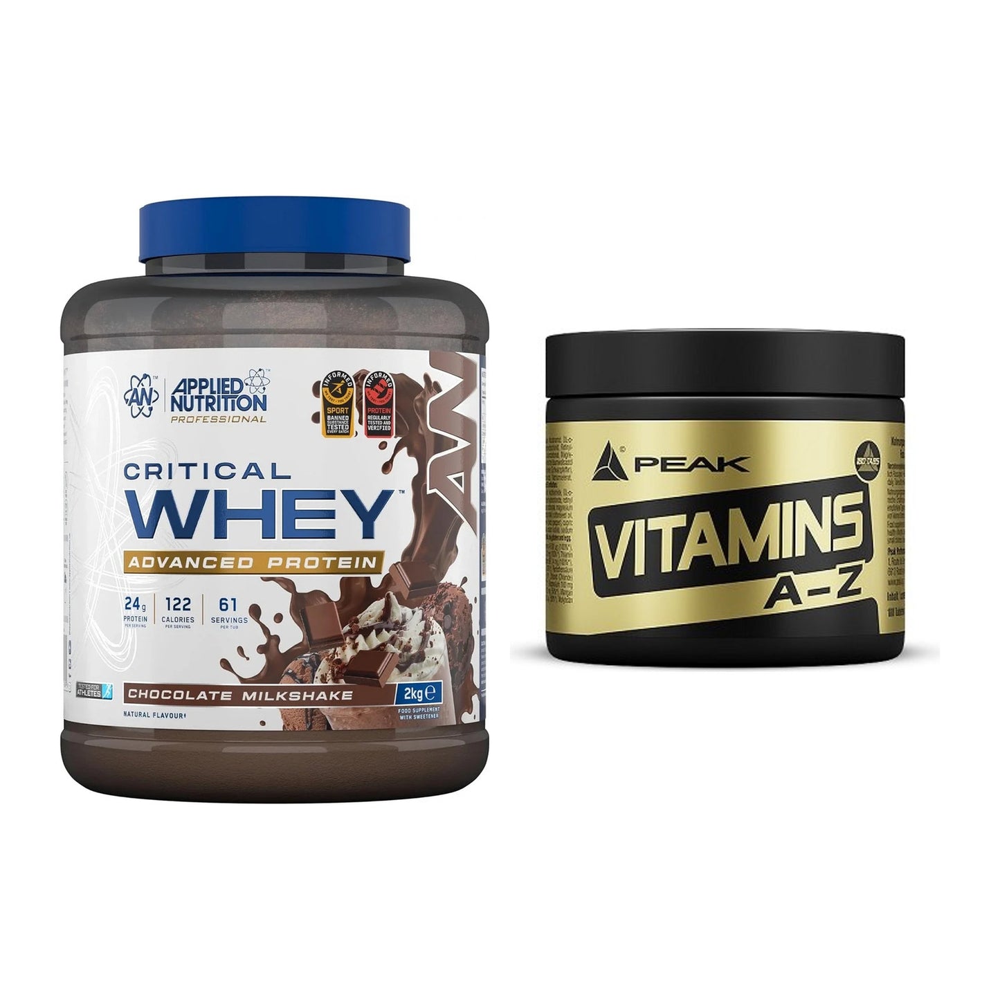 Basis-Set: Applied Nutrition Critical + Peak Vitamin A-Z 180 Tabl. – alle enthaltenen Artikel
