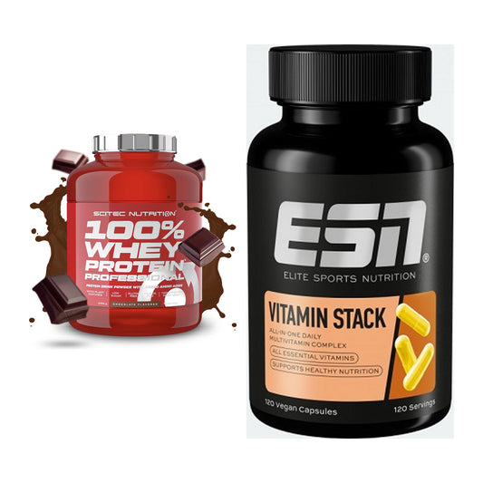 Basis-Set: Scitec 100% Whey Professional + ESN Vitamin Stack – alle enthaltenen Artikel