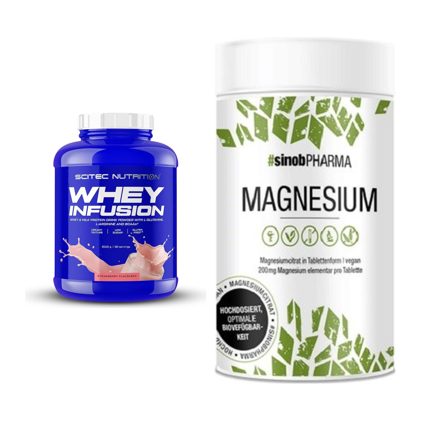Basis-Set: Scitec Whey Infusion + Sinob Magnesium Citrat – alle enthaltenen Artikel