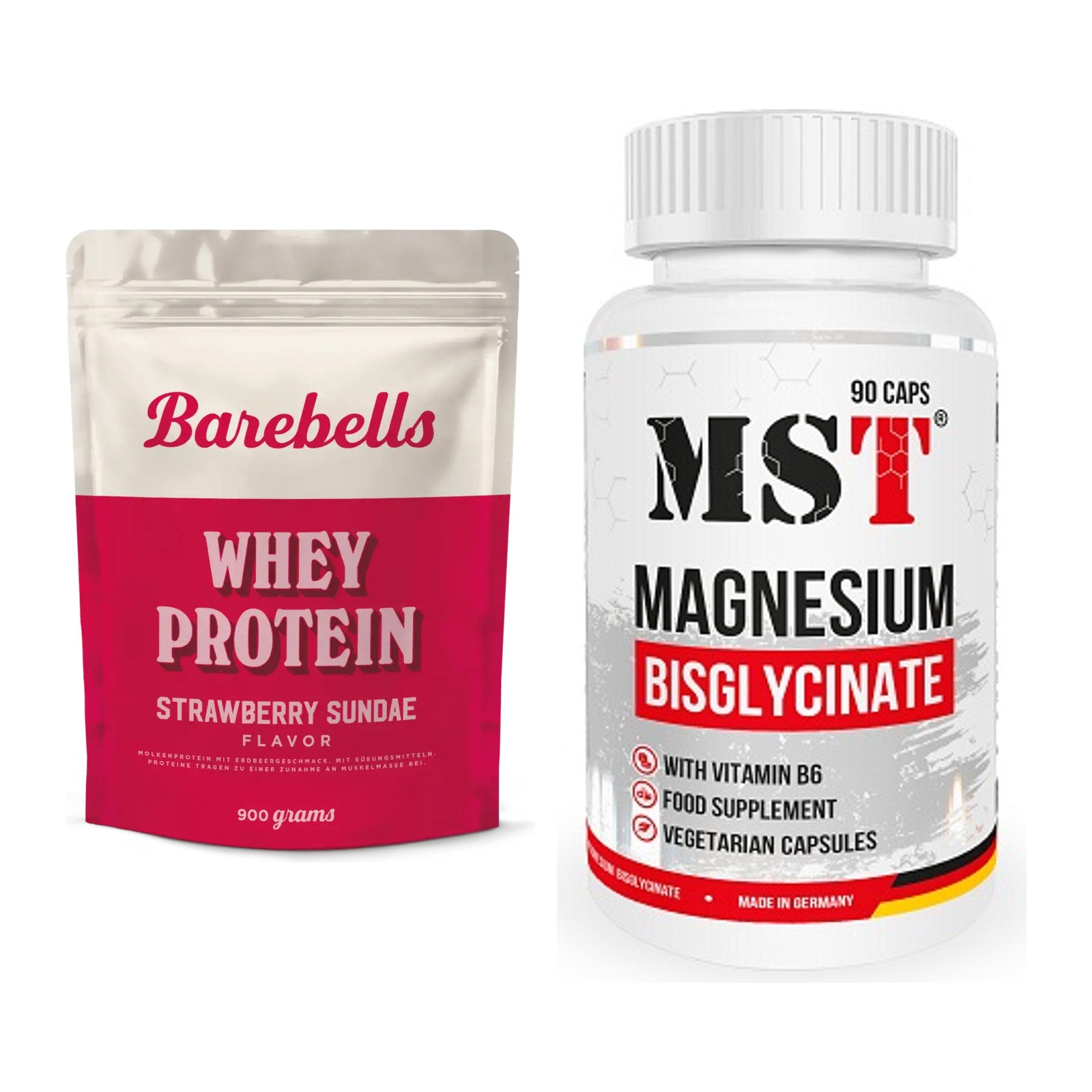 Basis-Set: Barebells Whey Protein + MST Magnesium Bisglycinat – alle enthaltenen Artikel