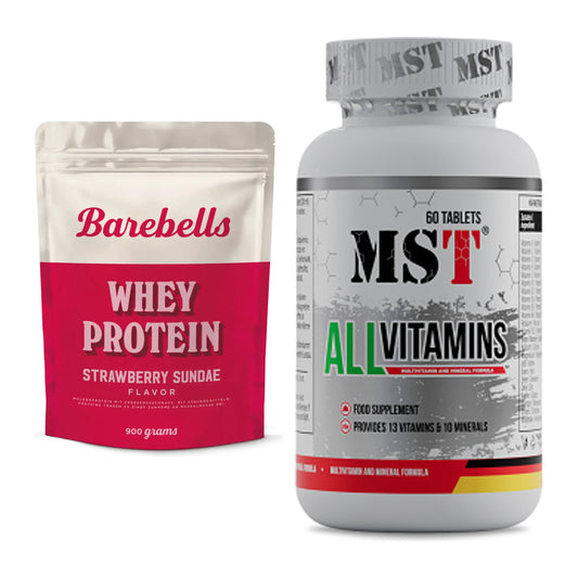Basis-Set: Barebells Whey Protein + MST All Vitamins 60 Pillen – alle enthaltenen Artikel
