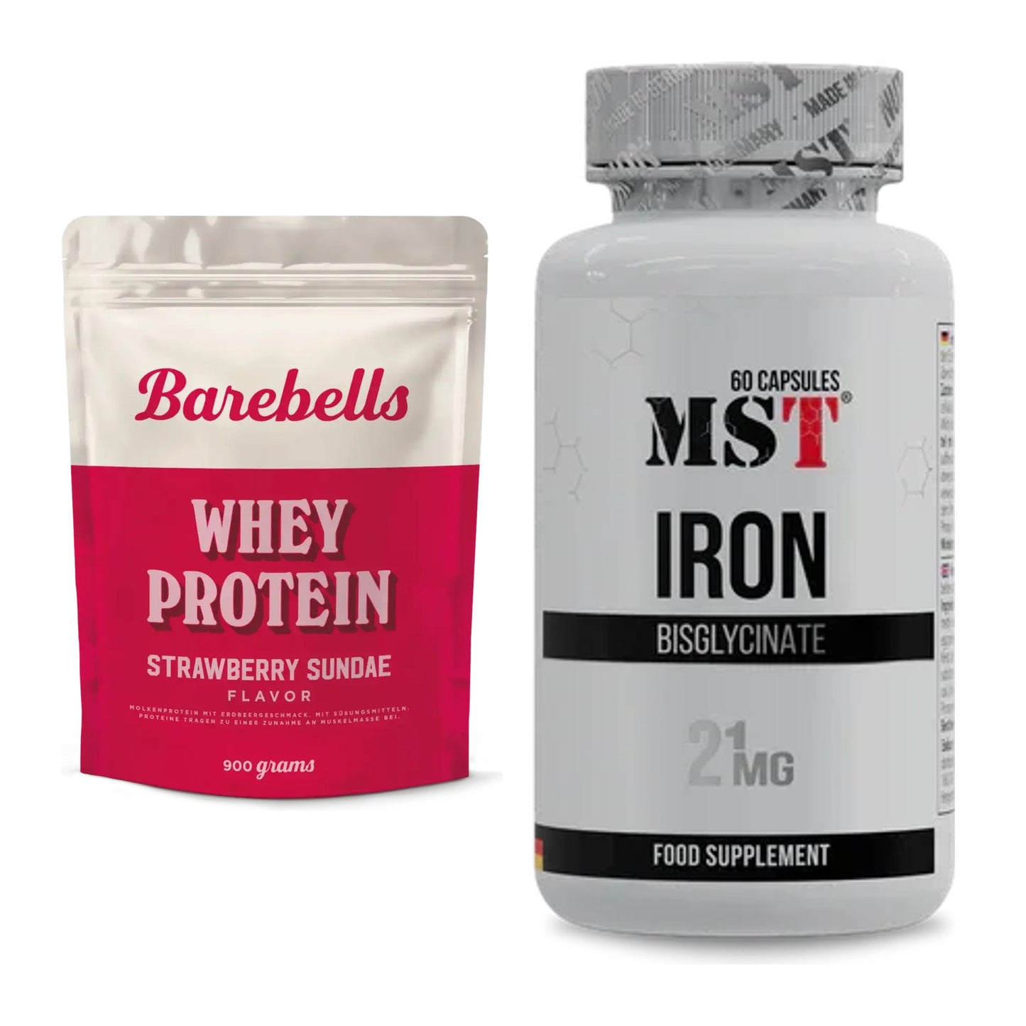 Basis-Set: Barebells Whey Protein + MST Iron Bisglycinate – alle enthaltenen Artikel