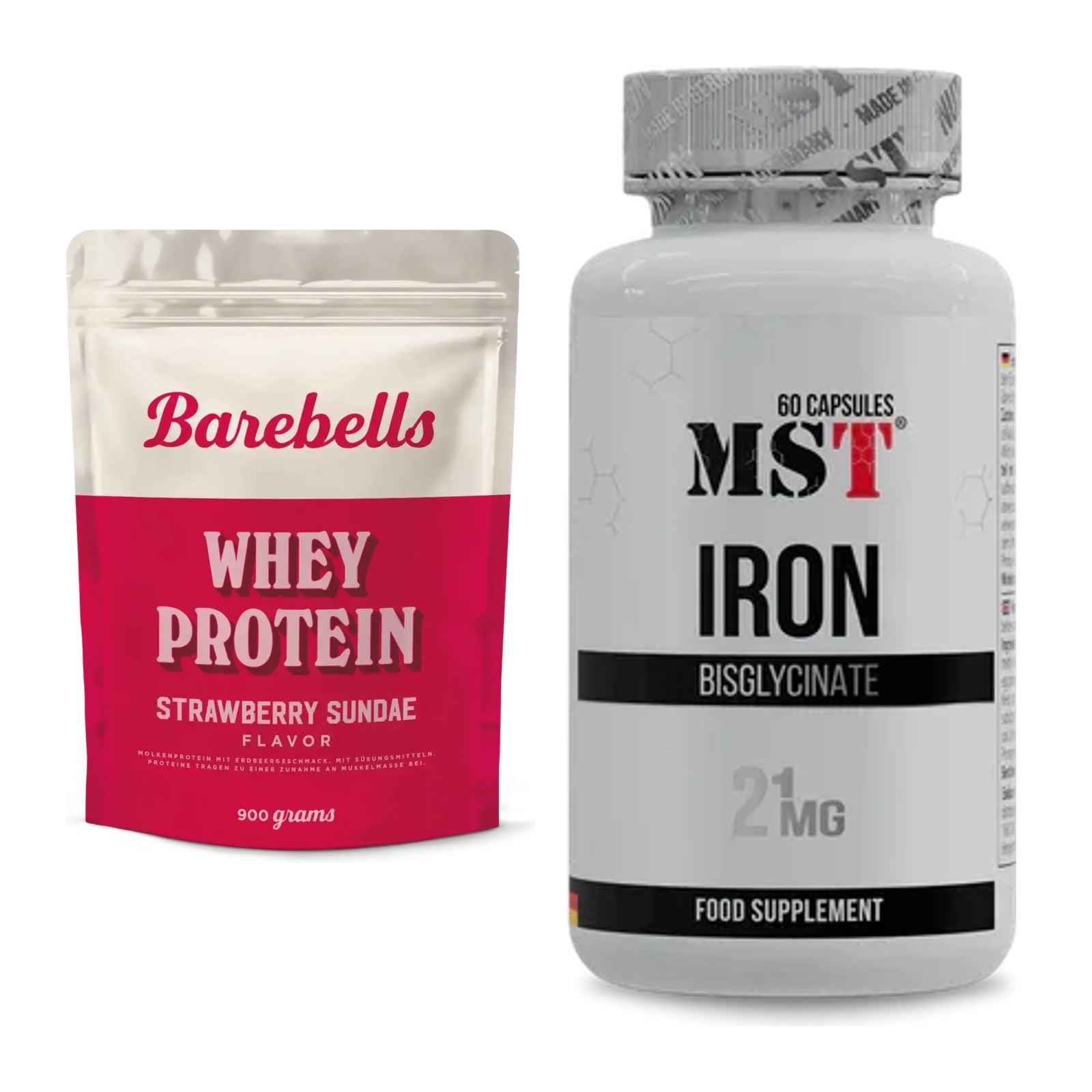 Basis-Set: Barebells Whey Protein + MST Iron Bisglycinate – alle enthaltenen Artikel