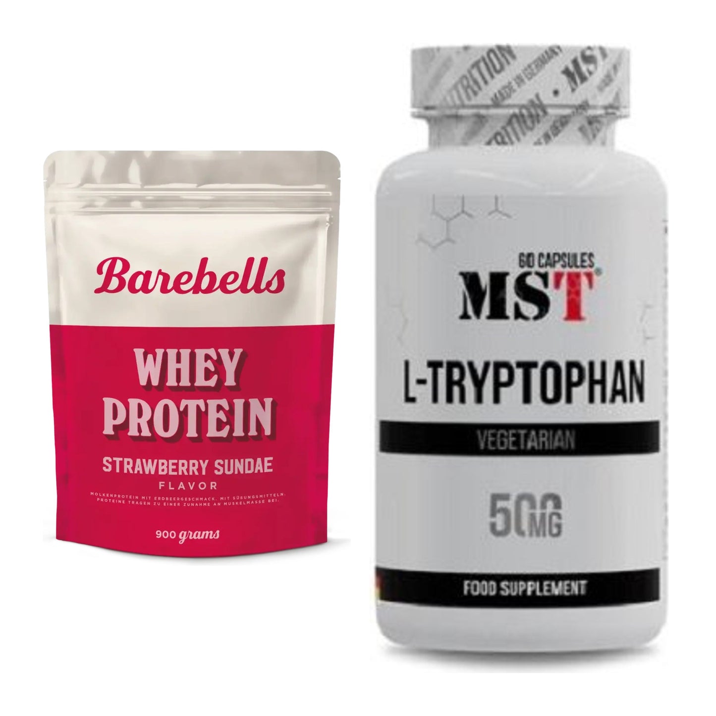 Basis-Set: Barebells Whey Protein + MST Tryptophan 500mg – alle enthaltenen Artikel