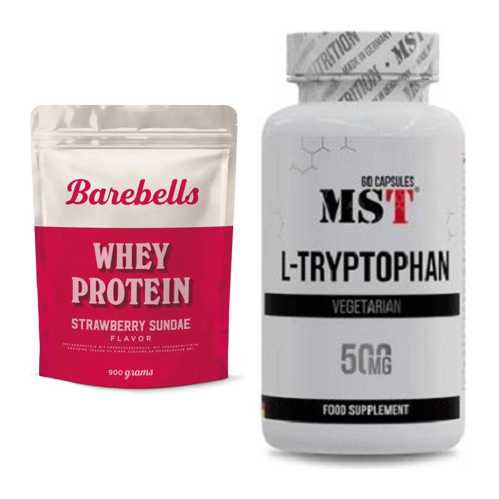 Basis-Set: Barebells Whey Protein + MST Tryptophan 500mg – alle enthaltenen Artikel
