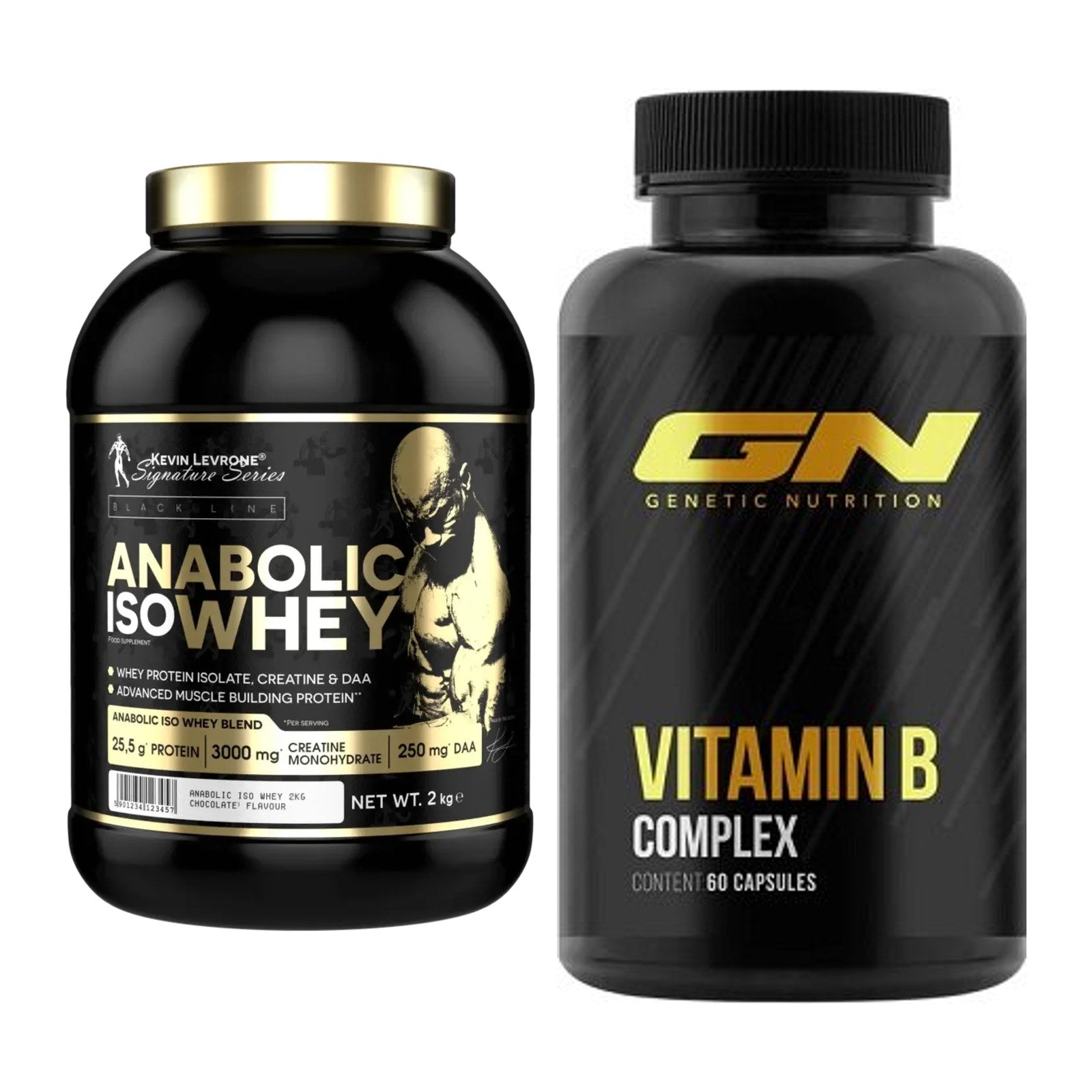 Basis-Set: Kevin Levrone Anabolic Iso Whey + GN Vitamin B-Complex – alle enthaltenen Artikel