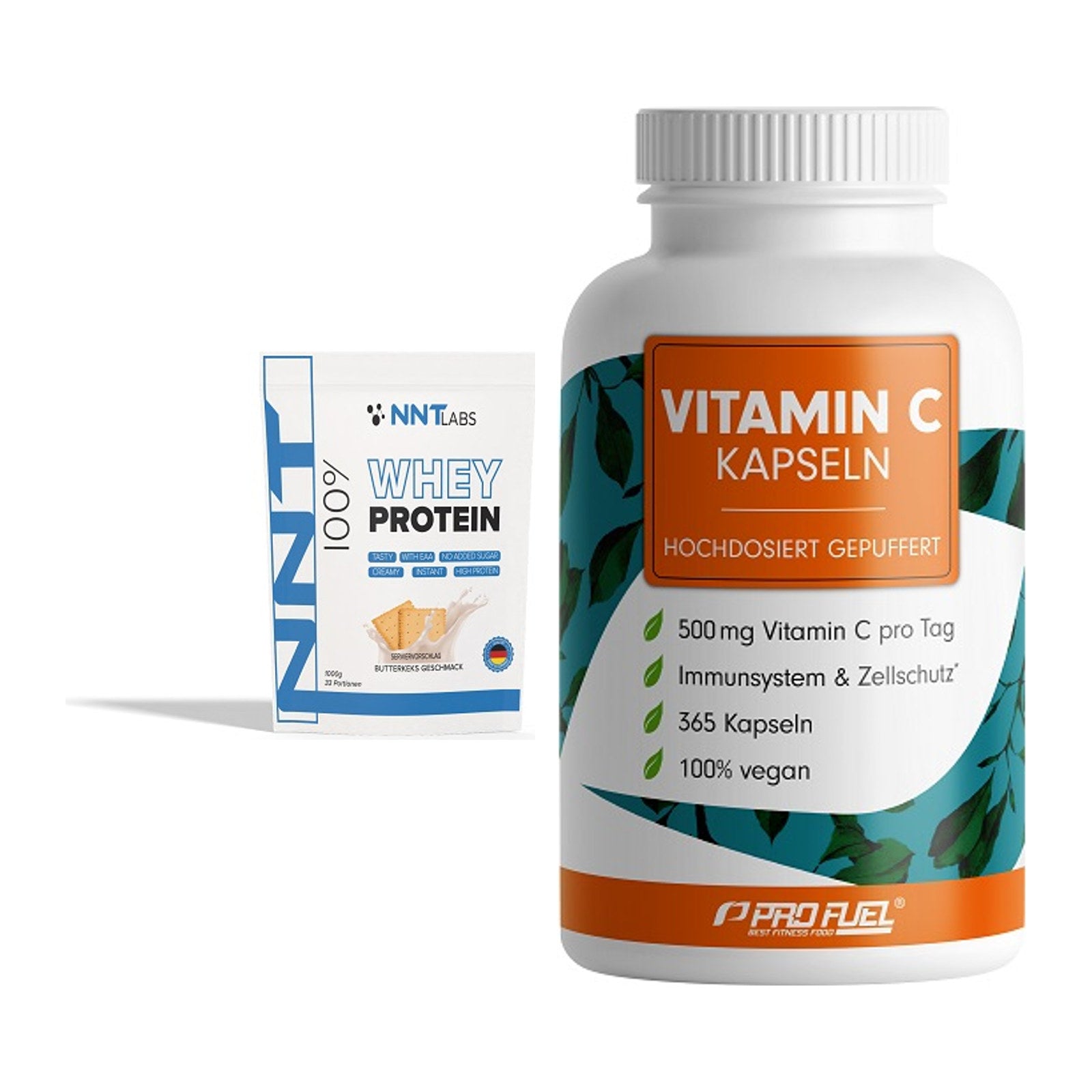 Basis-Set: NNT Whey + ProFuel Vitamin C gepuffert – alle enthaltenen Artikel