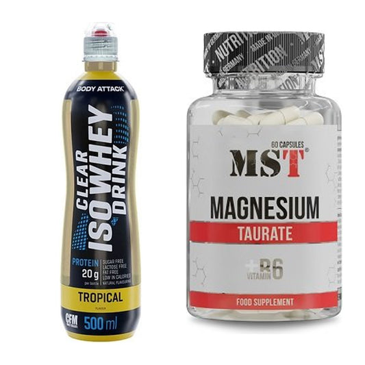 Basis-Set: Body Attack Clear Iso Whey Drink + MST Magnesium Taurat – alle enthaltenen Artikel