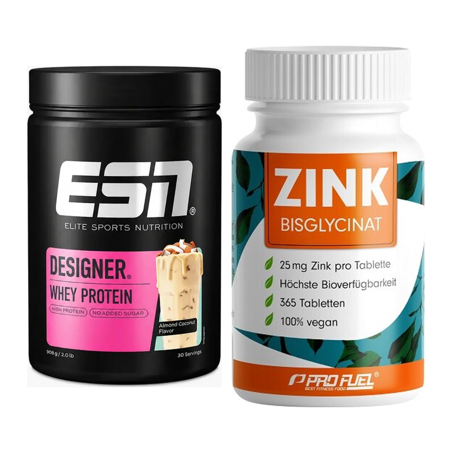 Basis-Set: ESN Designer Whey + ProFuel Zink Bisclycinat – alle enthaltenen Artikel
