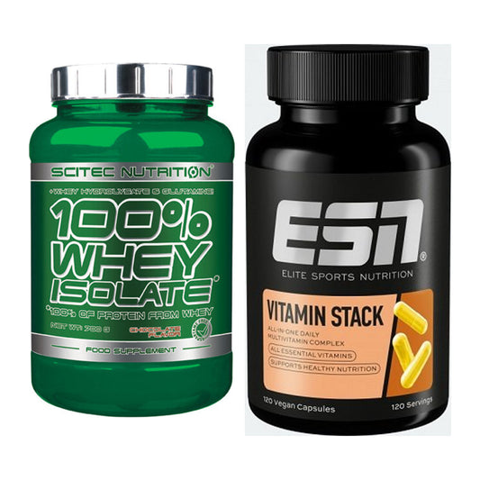 Basis-Set: Scitec Whey Isolate + ESN Vitamin Stack – alle enthaltenen Artikel