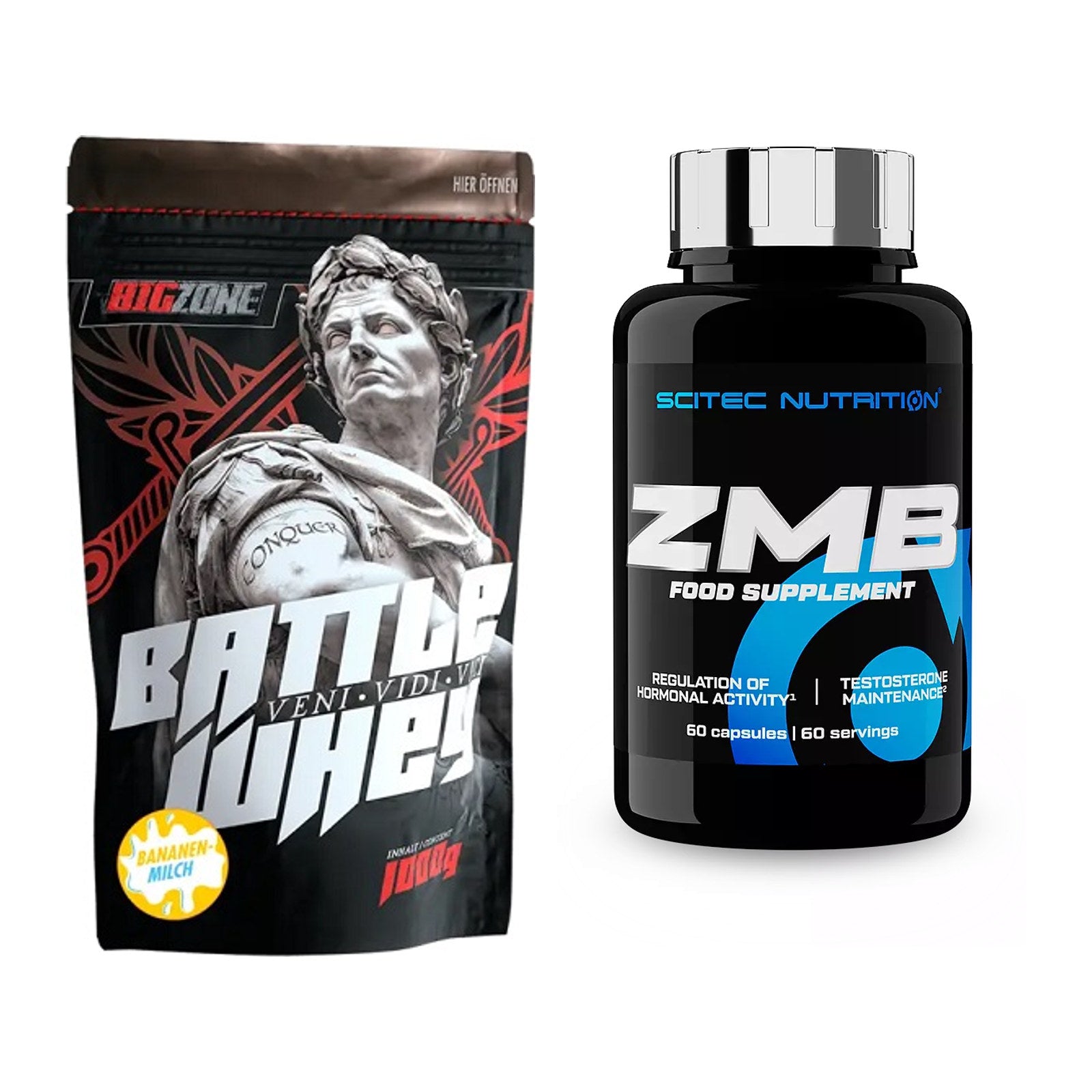 Basis-Set: Big Zone Battle Whey + Scitec ZMB – alle enthaltenen Artikel