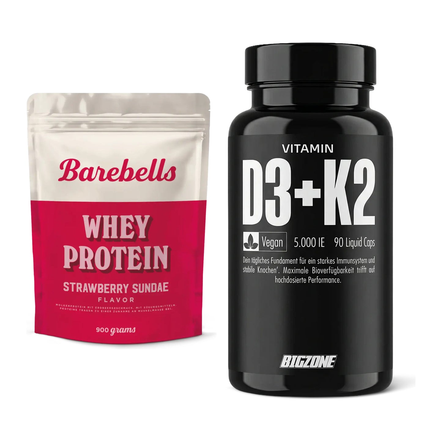 Basis-Set: Barebells Whey Protein + Big Zone Vitamin D3 + K2 – alle enthaltenen Artikel