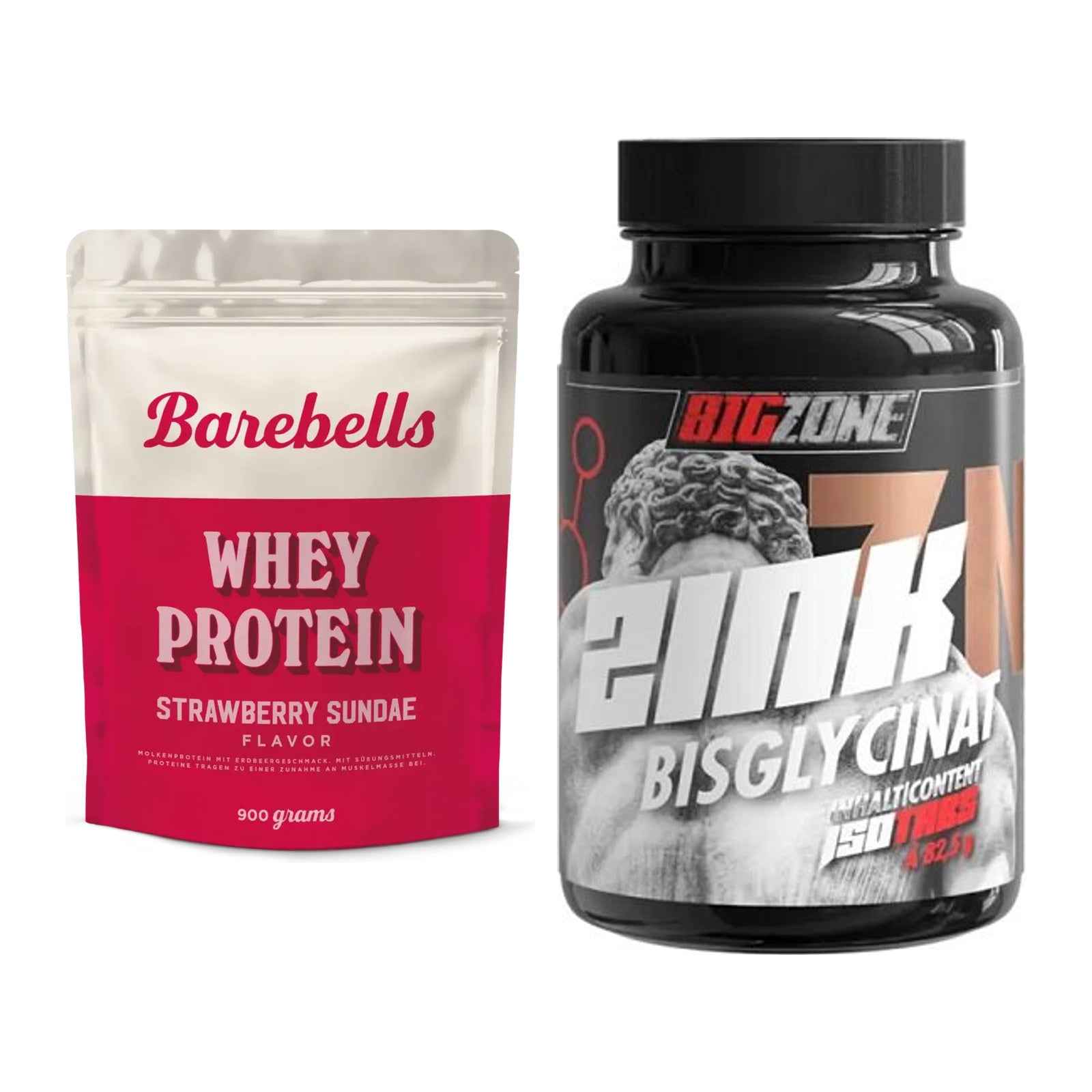 Basis-Set: Barebells Whey Protein + Big Zone Zink Bisglycinat – alle enthaltenen Artikel