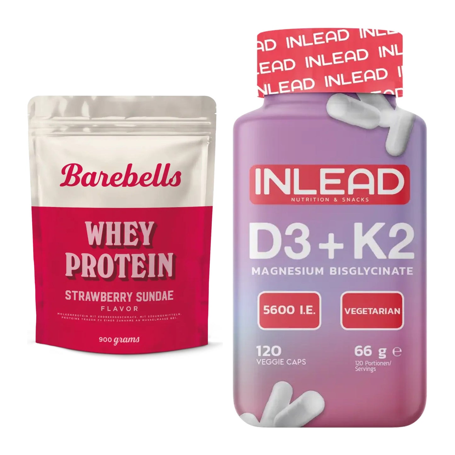 Basis-Set: Barebells Whey Protein + INLEAD Vitamin D3 + K2 + Magnesium – alle enthaltenen Artikel
