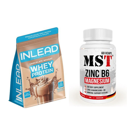 Basis-Set: INLEAD Whey Protein + MST Zinc + Magnesium + B6 60 – alle enthaltenen Artikel