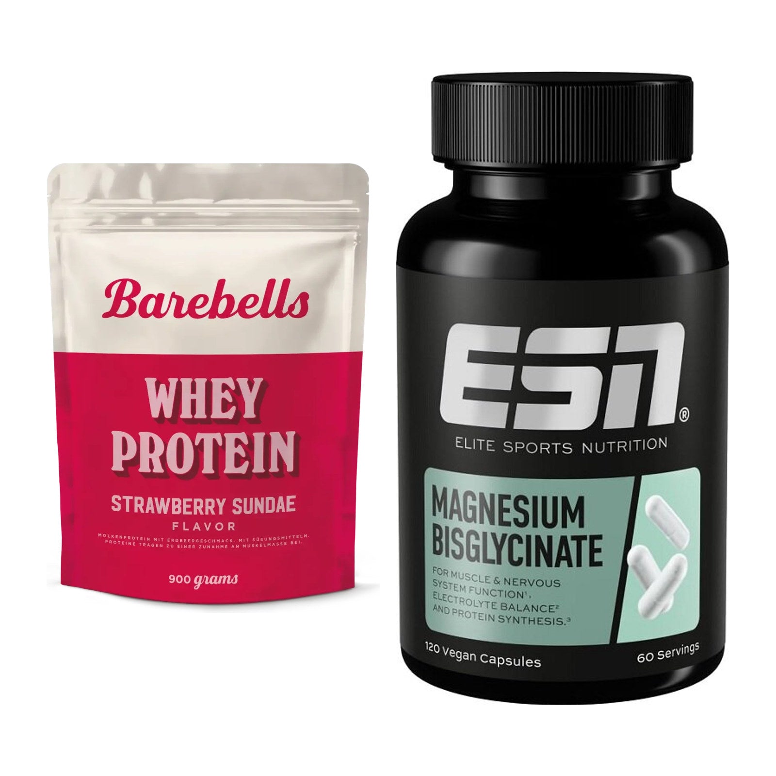 Basis-Set: Barebells Whey Protein + ESN Magnesium Bisglycinat – alle enthaltenen Artikel