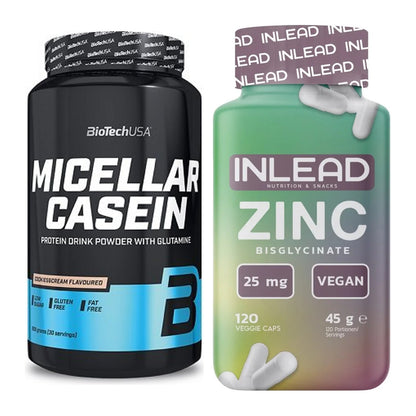 Basis-Set: BioTech Micellar Casein + INLEAD Zink Bisglycinate – alle enthaltenen Artikel