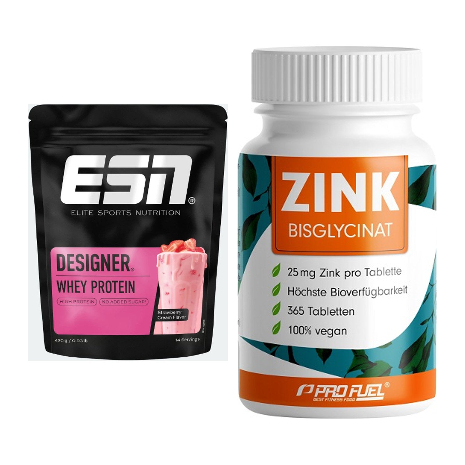 Basis-Set: ESN Designer Whey + ProFuel Zink Bisclycinat – alle enthaltenen Artikel