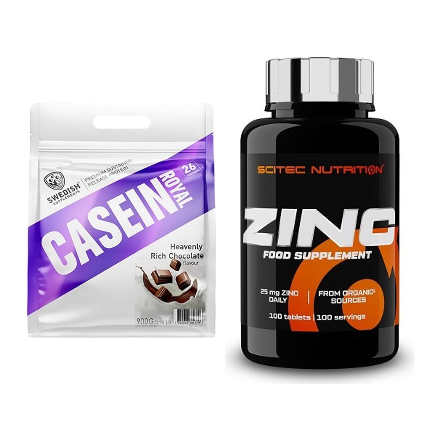 Basis-Set: Swedish Supplements Casein Royal + Scitec Zinc – alle enthaltenen Artikel