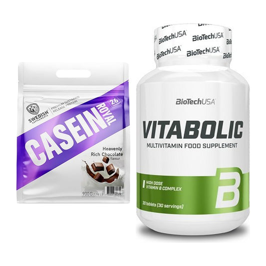 Basis-Set: Swedish Supplements Casein + BioTech Vitabolic 30 Tabl. – alle enthaltenen Artikel