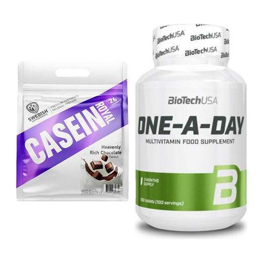 Basis-Set: Swedish Supplements Casein + BioTech One A Day 100 Tabl. – alle enthaltenen Artikel