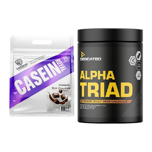 Basis-Set: Swedish Supplements Casein + Dedicated Alpha Triad 180 – alle enthaltenen Artikel