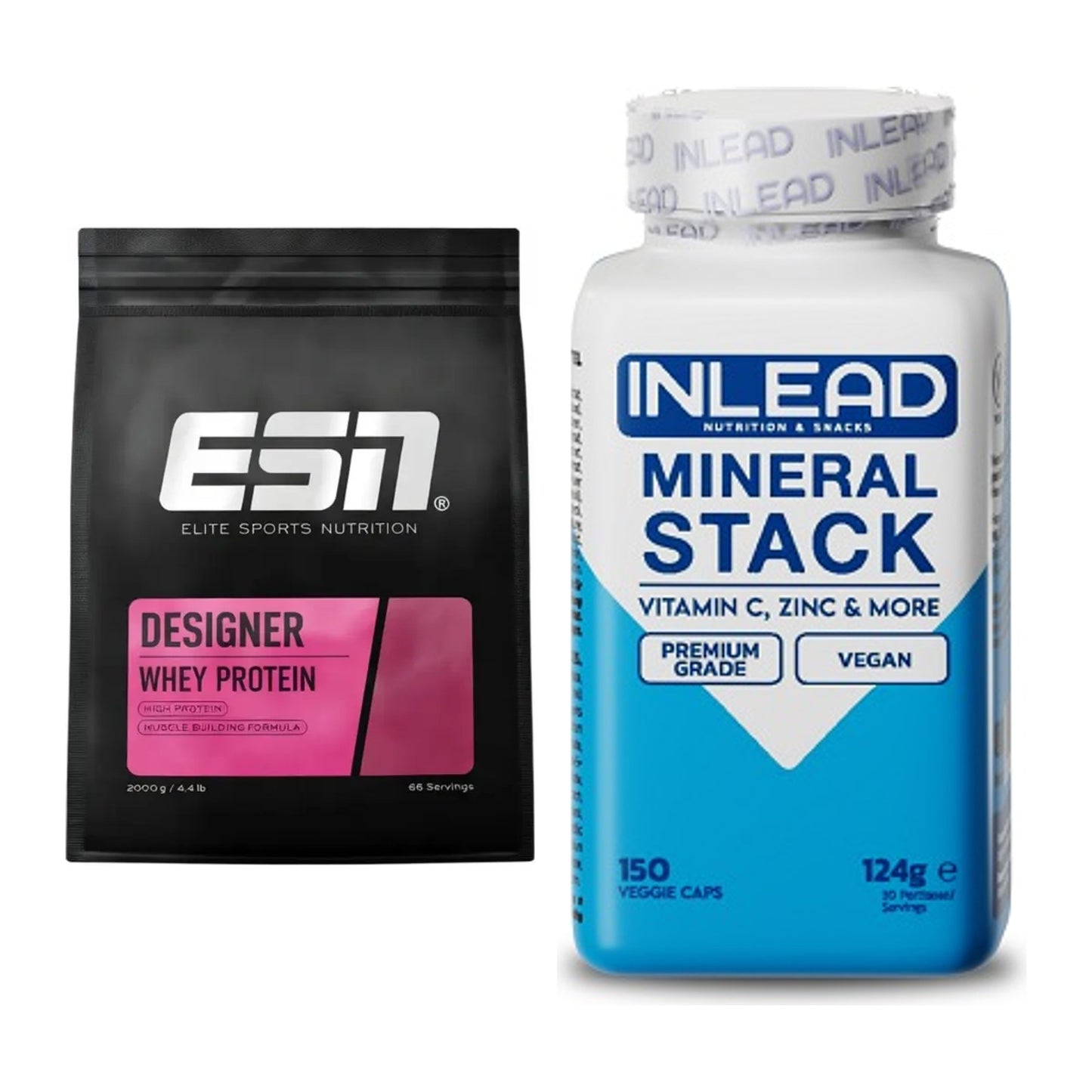 Basis-Set: ESN Designer Whey + INLEAD Mineral Stack – alle enthaltenen Artikel