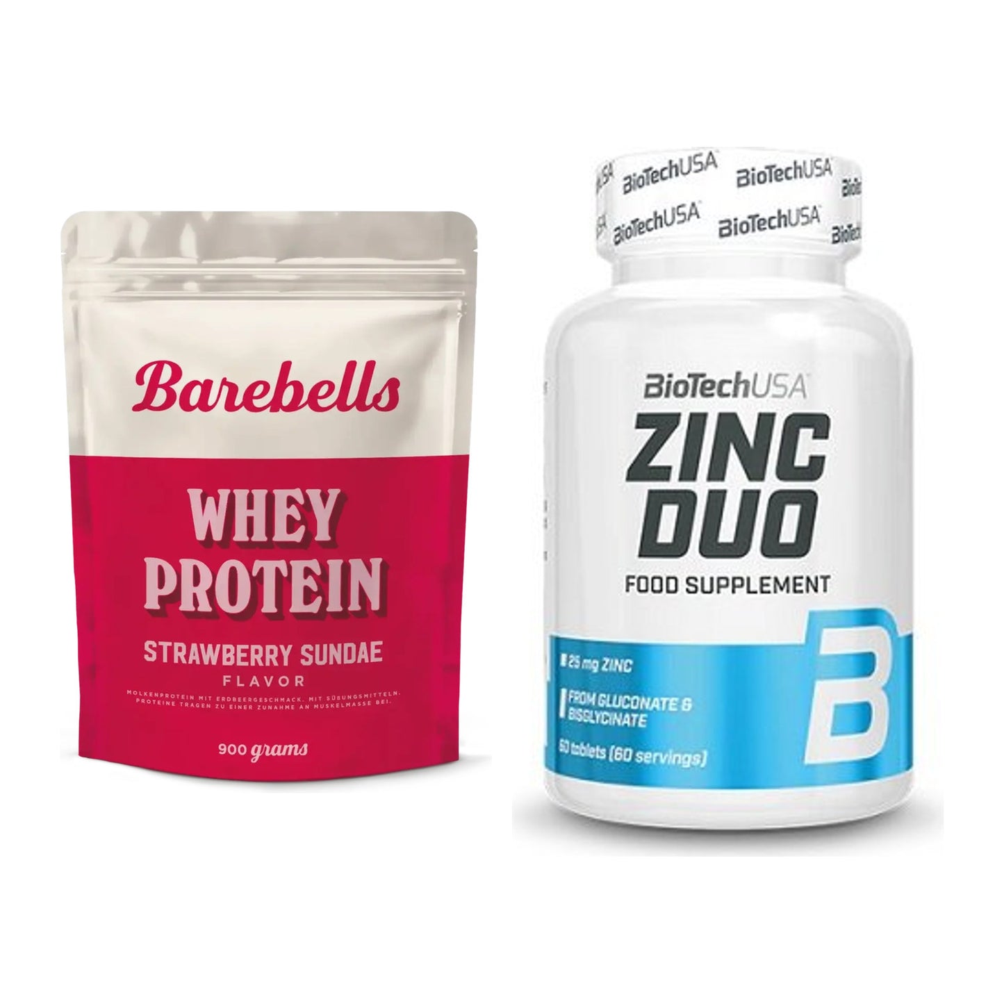 Basis-Set: Barebells Whey Protein + BioTech Zinc Duo – alle enthaltenen Artikel
