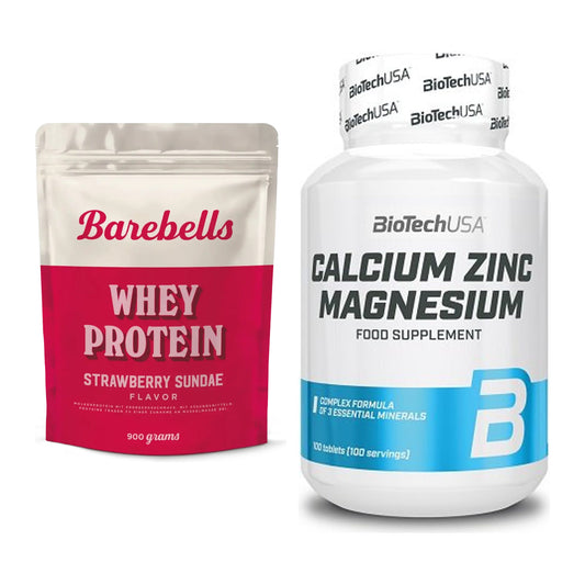 Basis-Set: Barebells Whey Protein + BioTech Calcium Zinc Magnesium 100 – alle enthaltenen Artikel