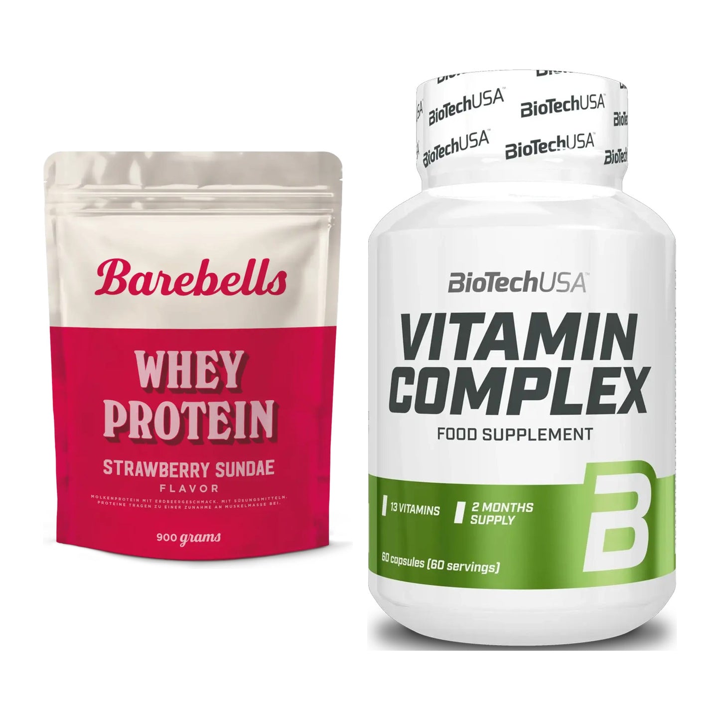 Basis-Set: Barebells Whey Protein + BioTech Vitamin Complex – alle enthaltenen Artikel