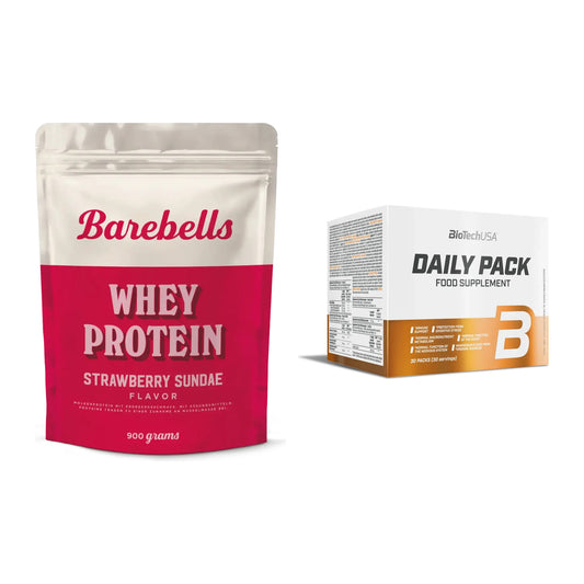 Basis-Set: Barebells Whey Protein + BioTech Daily Packs 30 Packs – alle enthaltenen Artikel